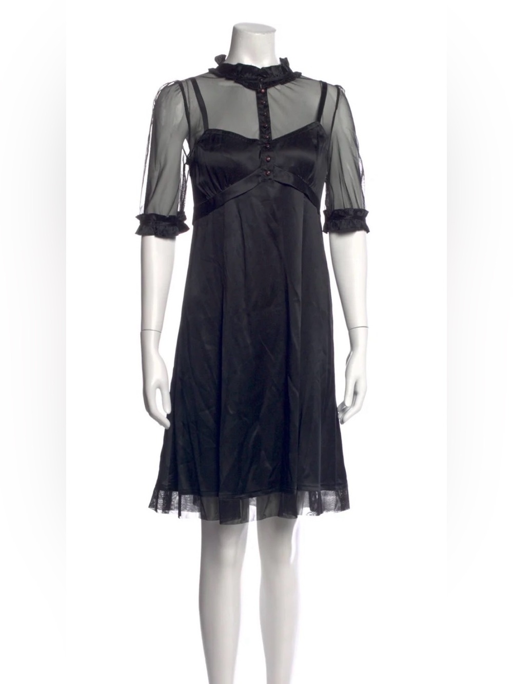 Like new Vintage Marc Jacobs silk mesh black dress size 2